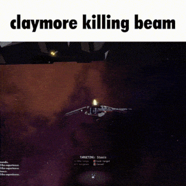 a picture of a space ship with the words claymore killing beam