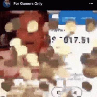 a blurry picture with the words for gamers only on the top