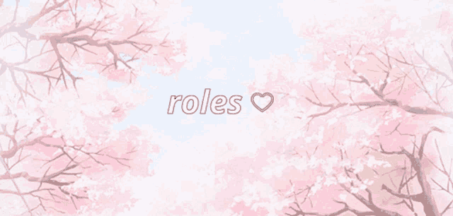 a picture of a cherry blossom tree with the words " roles " on it