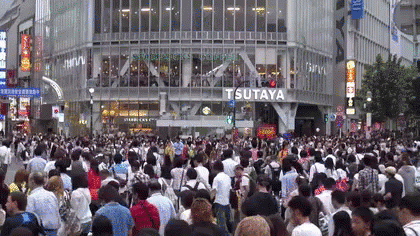 人混み 渋谷 スクランブル 東京 GIF - Crowded Shibuya Crossing GIFs