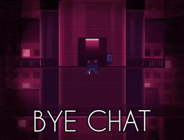 a video game called bye chat shows a building with a balcony