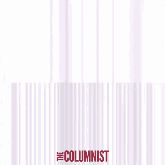 a poster for the columnist features a woman smiling and looking up