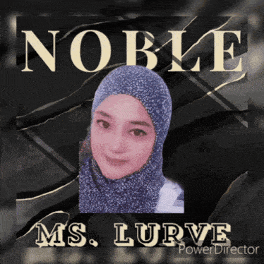 a picture of a woman wearing a hijab with the name ms. lurve