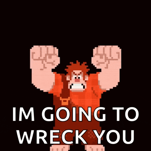 a pixel art of ralph from wreck-it ralph
