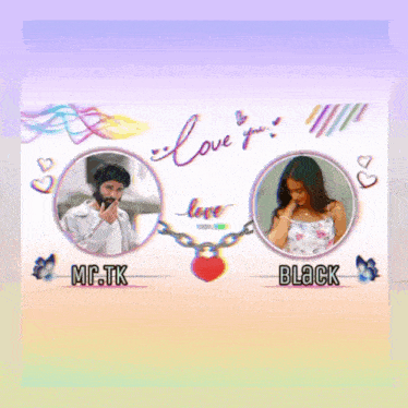 a picture of a man and a woman with the word block in the corner