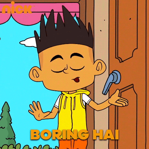 Boring Hai Raj GIF - Boring Hai Raj The Twisted Timeline Of Sammy & Raj GIFs