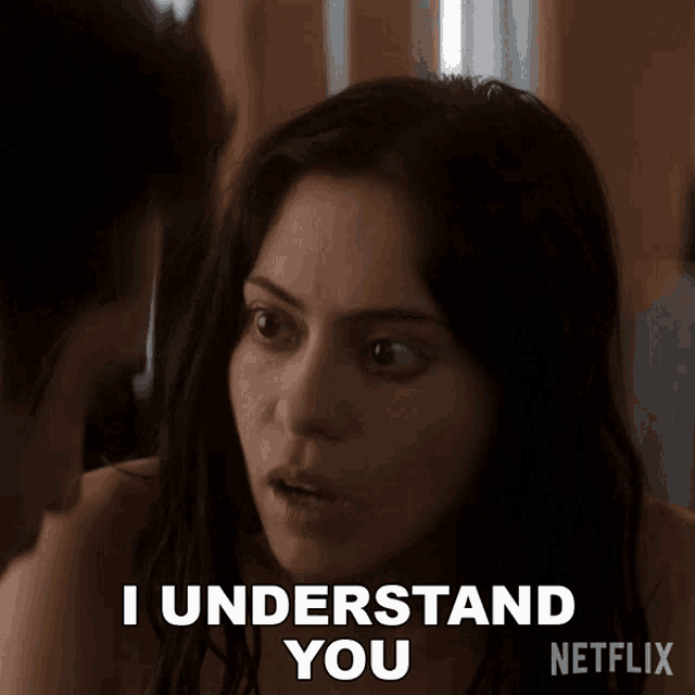 a woman with her mouth open says i understand you