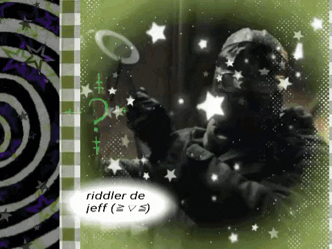 a picture of a man with the words riddler de jeff written on it