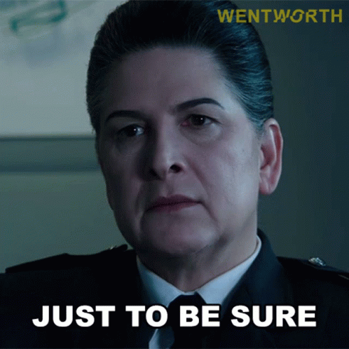 Just To Be Sure Joan Ferguson GIF - Just To Be Sure Joan Ferguson Wentworth GIFs