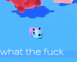 a blue background with the words what the fuck