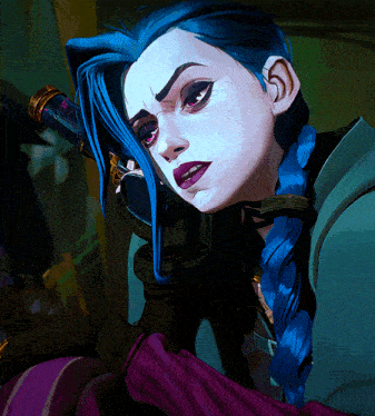 a close up of a woman with blue hair and braids