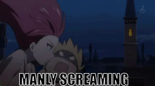 Manly Screaming Anime GIF - Manly Screaming Anime Alibaba GIFs