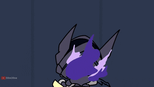 a drawing of a person with a light coming out of their head and a purple background