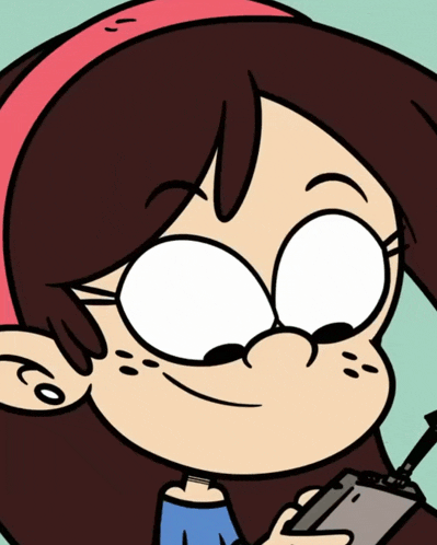 a close up of a cartoon character holding a cellphone