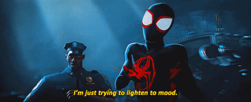 Spider Man Miles Morales GIF - Spider Man Miles Morales Im Just Trying To Lighten To Mood GIFs