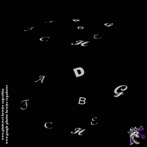 a black background with white letters on it and a purple flower in the corner