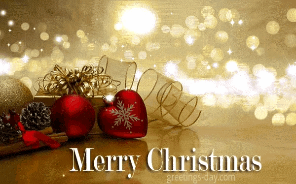 a merry christmas greetings day.com greeting card with christmas decorations