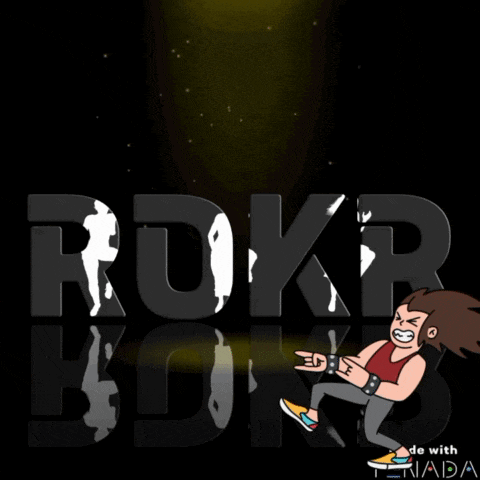 a cartoon of a woman laying on the ground in front of a letter r