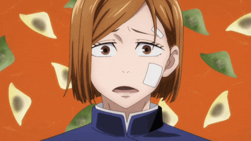 a close up of a girl with a bandage on her forehead