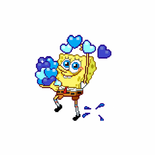 a pixel art drawing of spongebob squarepants