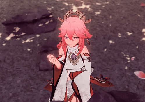 a girl with pink hair is wearing a white top