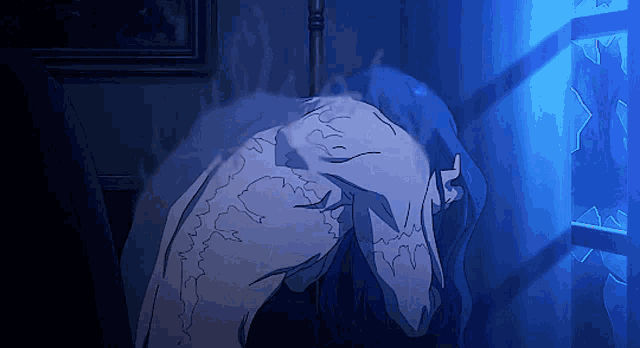 a drawing of a person with a ghostly appearance