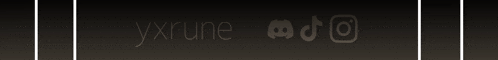 a dark background with the words yxrune @d written in white