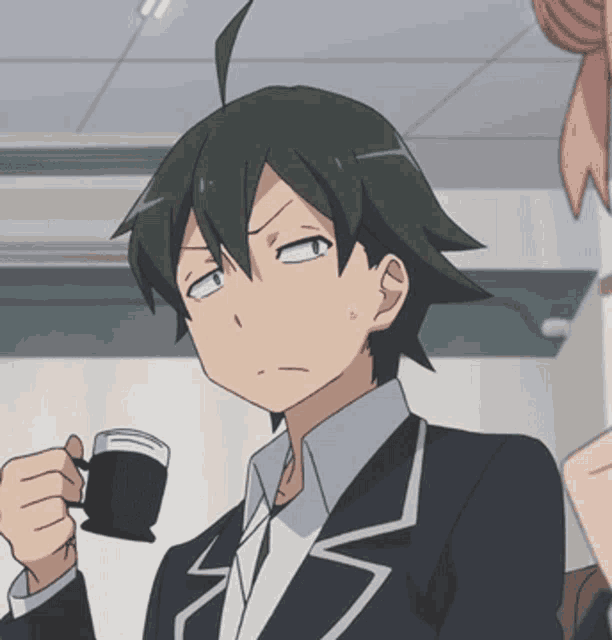 Anime Coffee GIF - Anime Coffee Drinking GIFs