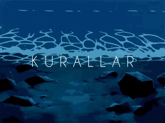 a blue background with the word kurallar written on it