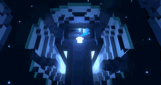 a computer generated image of a maze with a light coming out of the center