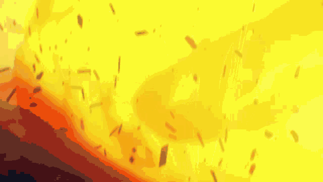 a person is flying through the air with a glowing light behind them .