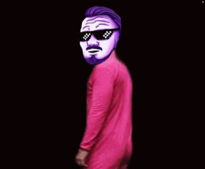 a person wearing a pink pajama with a purple frog on their head