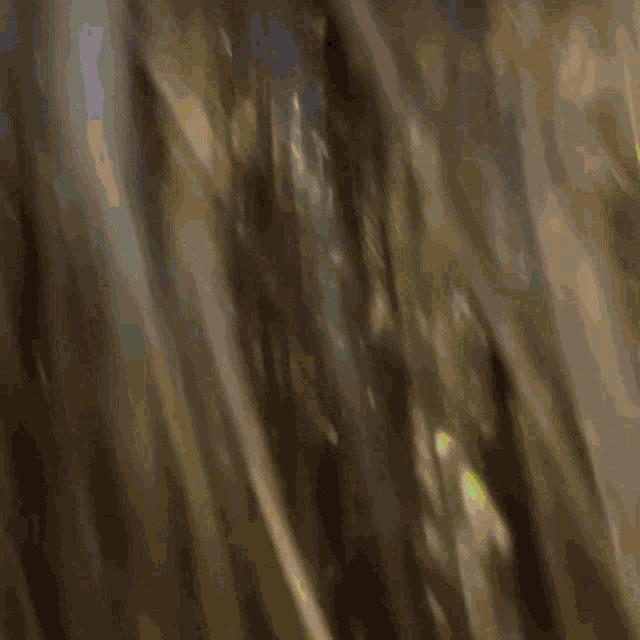 a painting of a tree trunk with a purple and brown colored texture