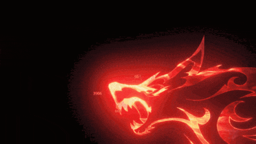 a glowing red dragon with the numbers 666 on its head