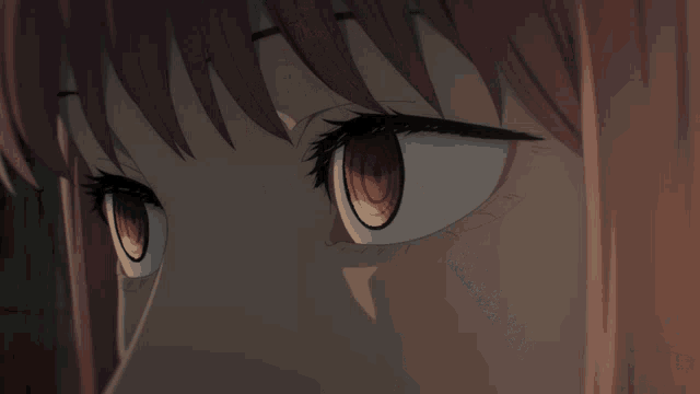 a close up of a person 's eye with a few lines on it