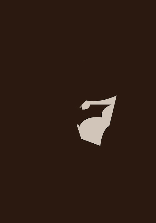 a silhouette of a man 's face with a bat on it
