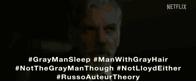 a man with gray hair is featured in a netflix advert