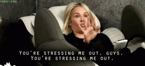 Please Chill Out GIF - Chelsea Handler Stressed Your Stressing Me Out GIFs
