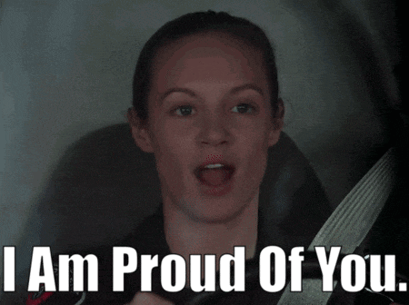 a woman says i am proud of you