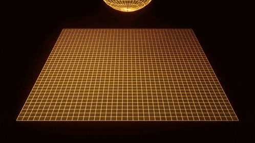 a computer generated image of a grid with a sphere coming out of it