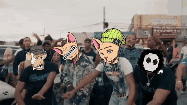 a group of people with one wearing a shirt that says ' daddy '