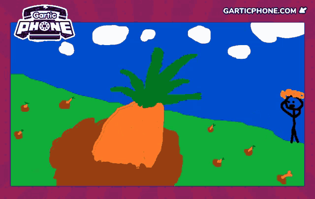 a drawing of a monster with the words gartic phone on the top