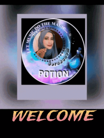a welcome sign with a picture of a woman in a hijab