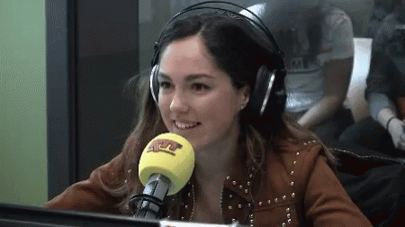 Maria Parrado Smiling GIF - Maria Parrado Smiling Radio Interview GIFs