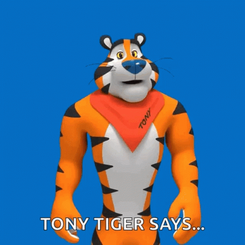 Tony The Tiger Shrug GIF - Tony The Tiger Shrug Maybe GIFs