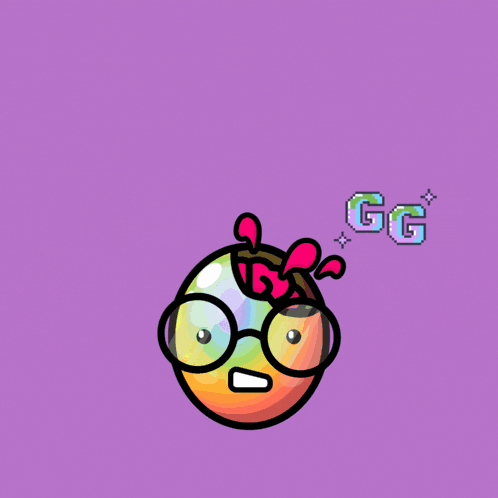 a neon sign that says good morning with a rainbow face