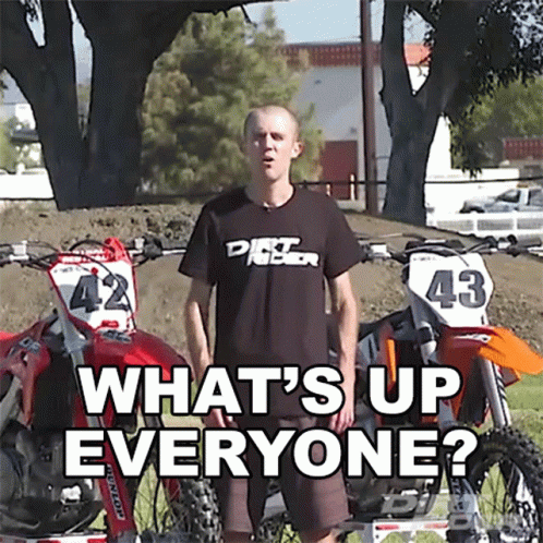 Whats Up Everyone Andrew Oldar GIF - Whats Up Everyone Andrew Oldar Dirt Rider GIFs