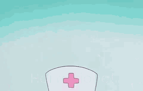 a pink nurse pokemon is wearing a white hat with a cross on it and says hai ragione ! .