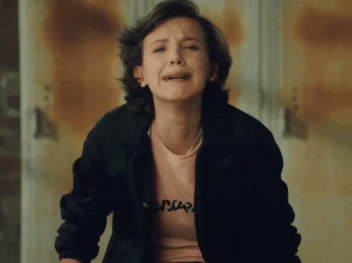 Crying - Millie Bobby Brown X Converse Gif GIF - First Day Feels Converse Forever Chuck GIFs