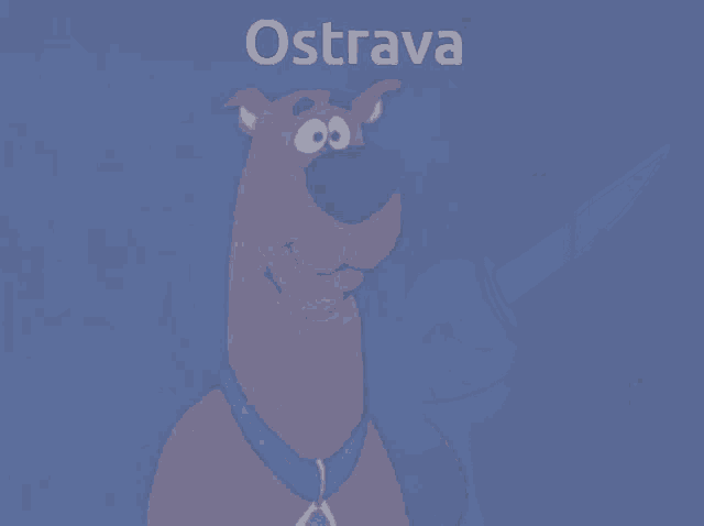 a drawing of a person with the word ostrava on the top
